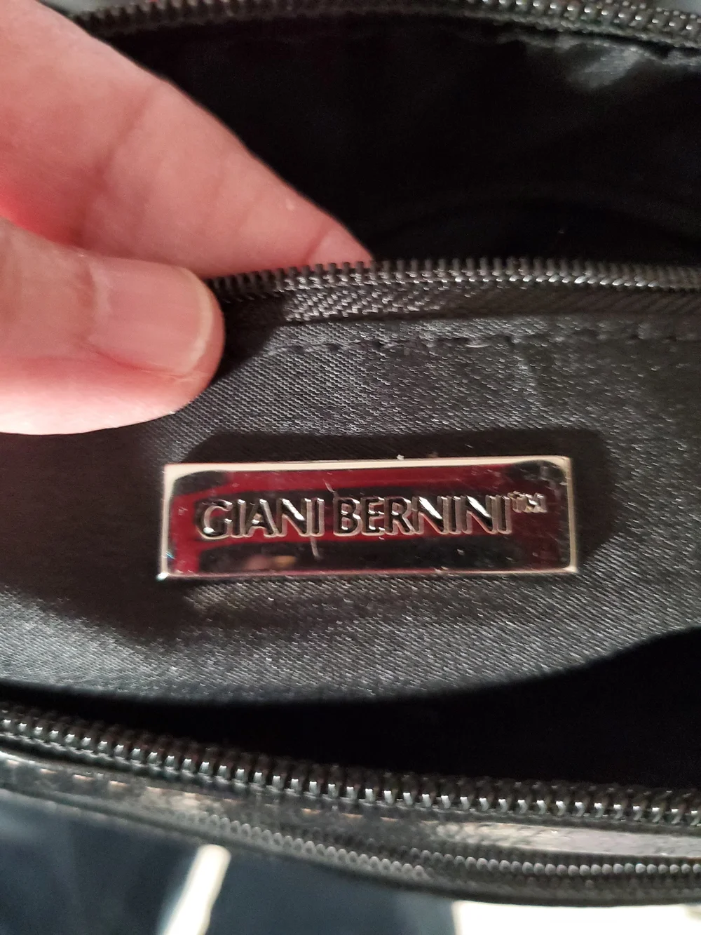 Giani Bernini Black Leather Crossbody Purse Vintage